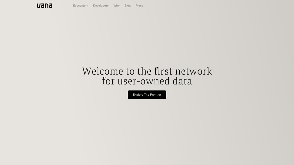 Vana - The First Network for User-Owned Data and Decentralized AI