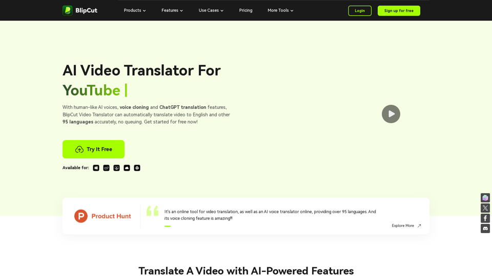 Free AI Video Translator with Voice Cloning | 95 Languages