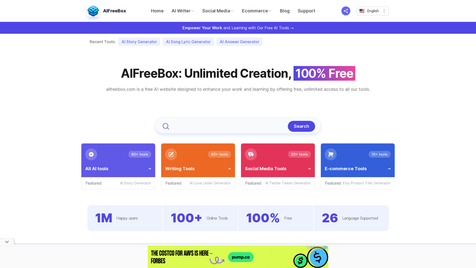 AIFreeBox - Free AI Tools for Creativity