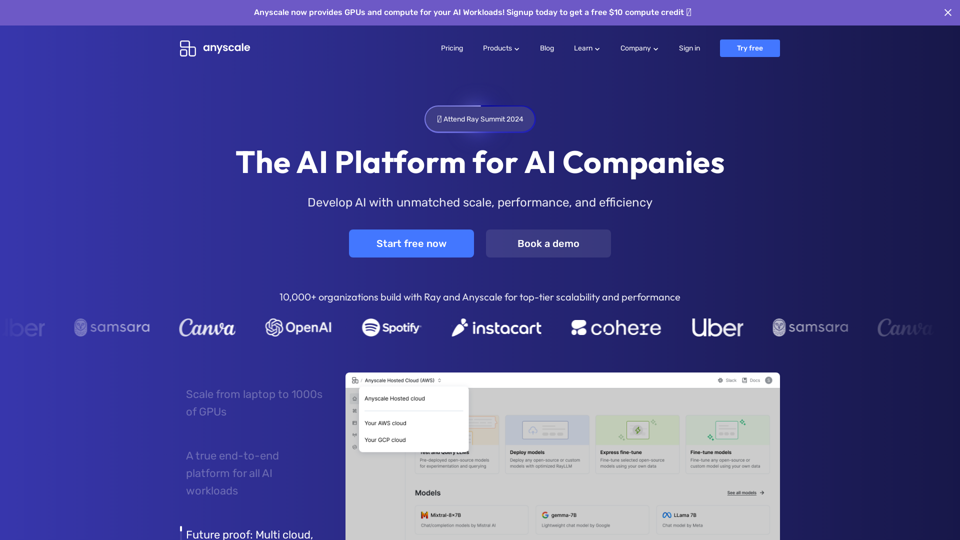 Anyscale | Scalable Compute for AI and Python