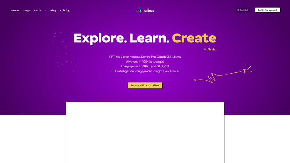 Albus - Explore, Learn, Create with AI