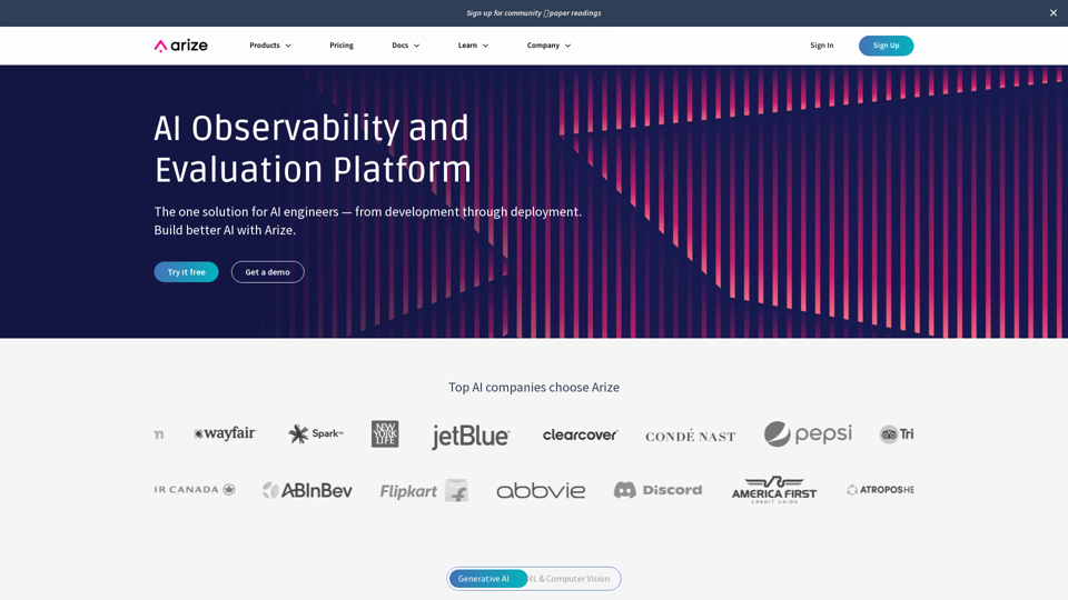 AI Observability & LLM Evaluation Platform | ML Model Monitoring & ML Infrastructure