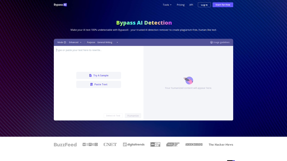 Bypass AI: Anti AI Detector & AI Detection Remover