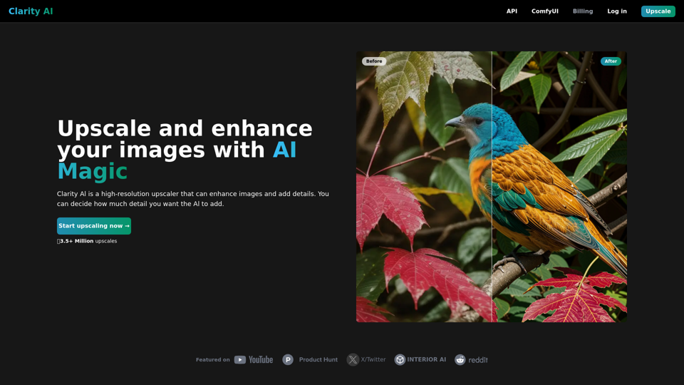 Clarity AI - #1 AI Image Upscaler & Enhancer - Magnific Alternative