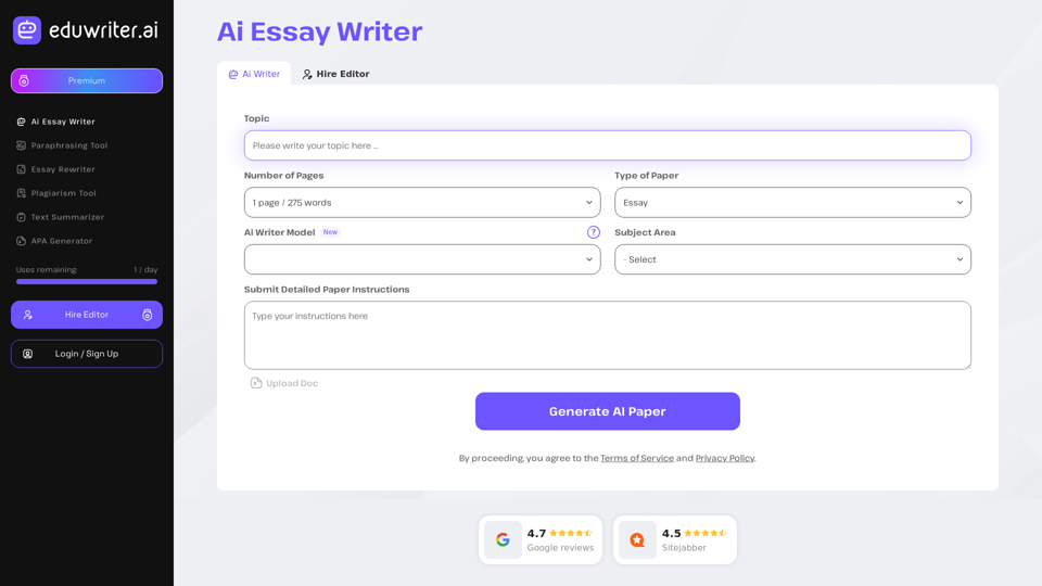 Free Ai Essay Writer