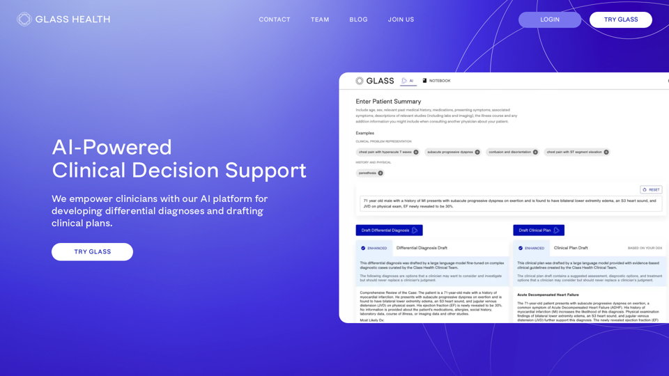 Glass | AI-powered clinical decision support