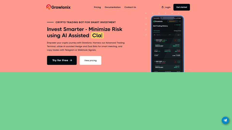 Crypto Trading Bot for Smart Investment | Growlonix