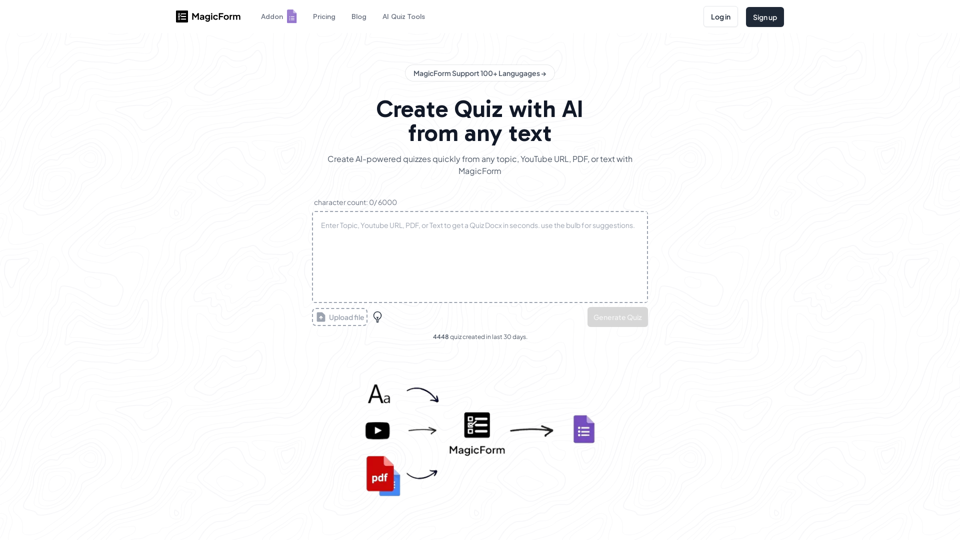 Create Quiz with AI from any text