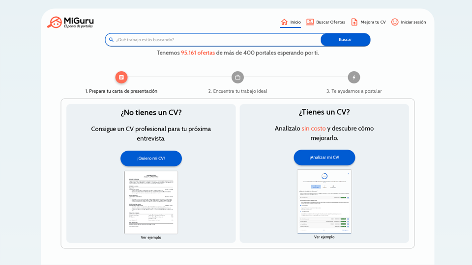 MiGuru | Mejora tus posibilidades de encontrar trabajo