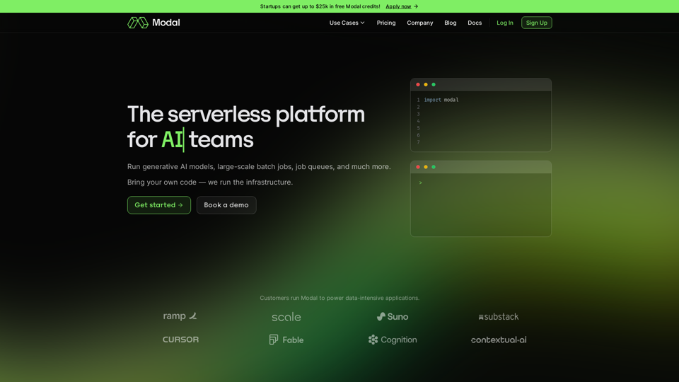 Modal: High-performance cloud for developers