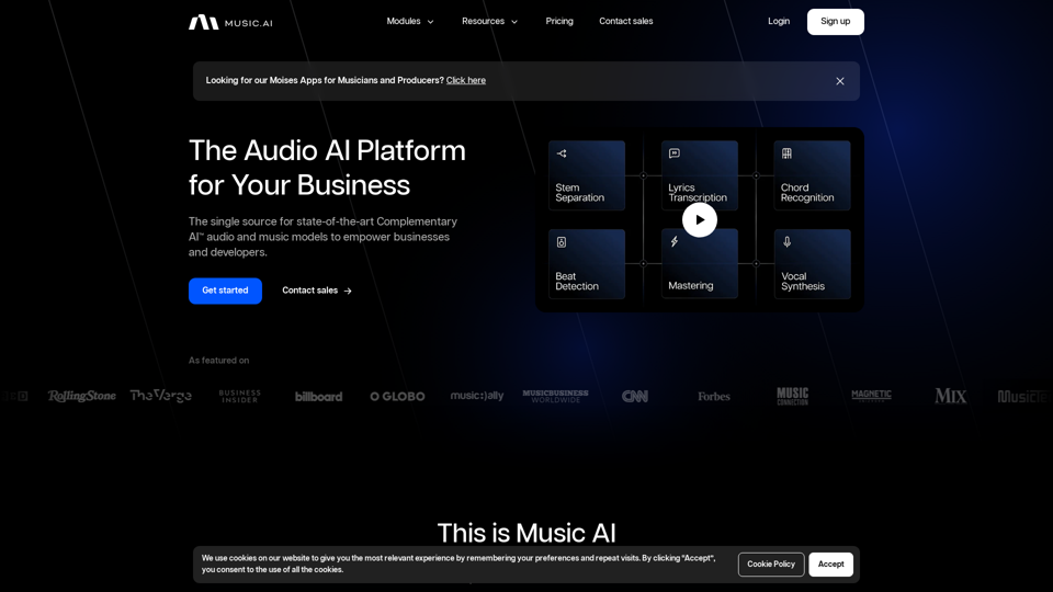 The Audio Intelligence Platform™ | Music AI