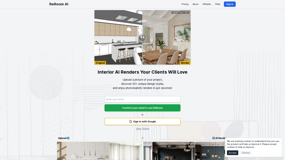 ReRoom AI: AI Tool for Interior Design