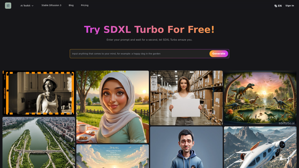SDXL Turbo & Stable Diffusion 3 Generator Free Online