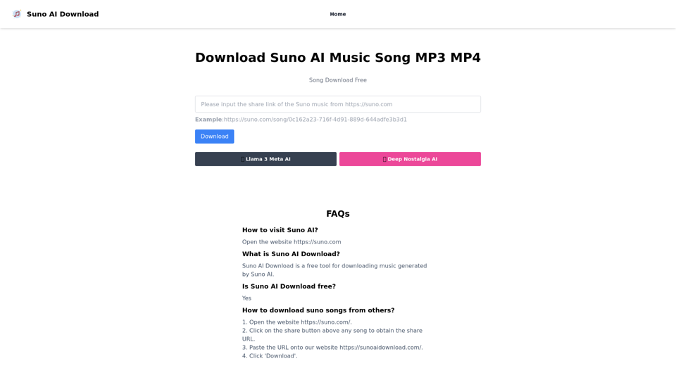 Suno AI Download - Download Suno AI Song MP3 MP4