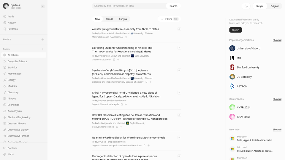 Synthical | AI-powered research environment