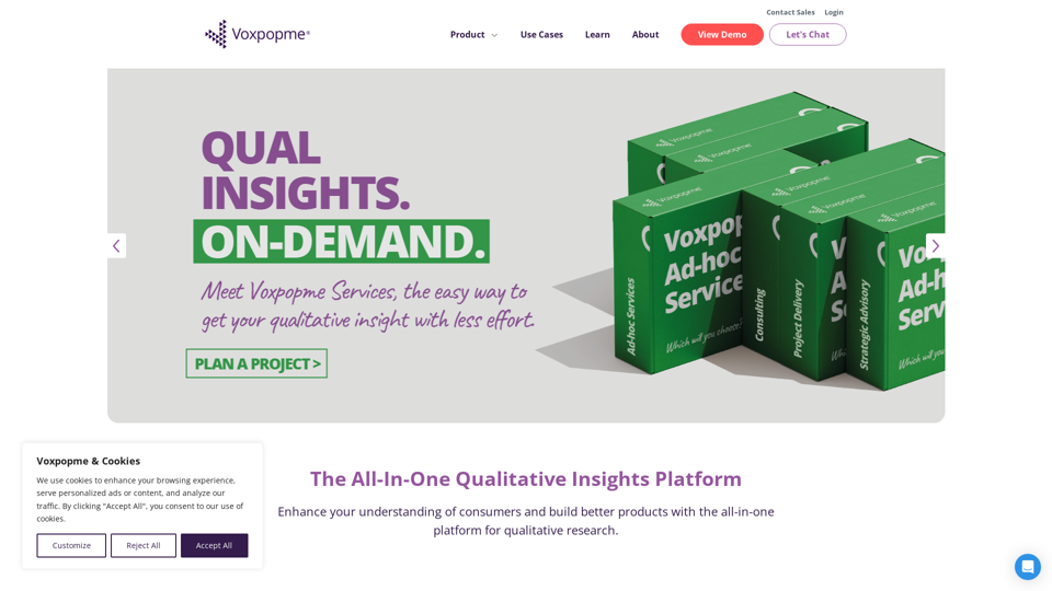 Voxpopme | Centralized Insights Platform