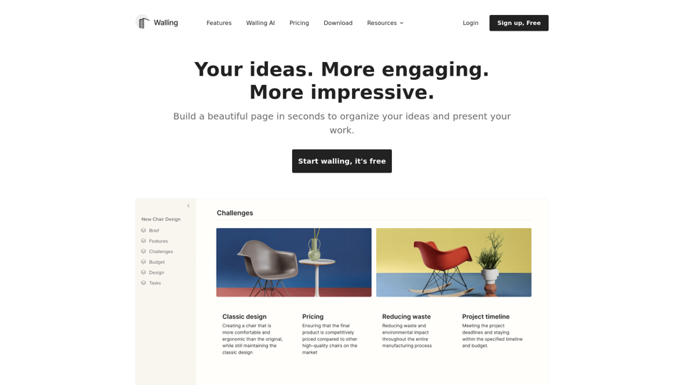 Walling - Organize & Present Your Ideas