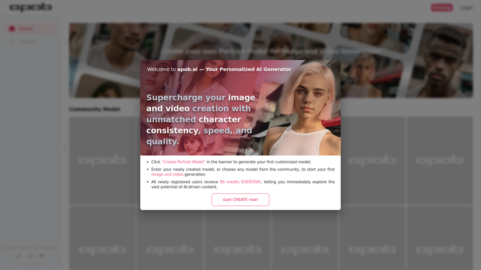 APOB.AI - Creator AI | Personalized AI Portrait | AI Image & Video