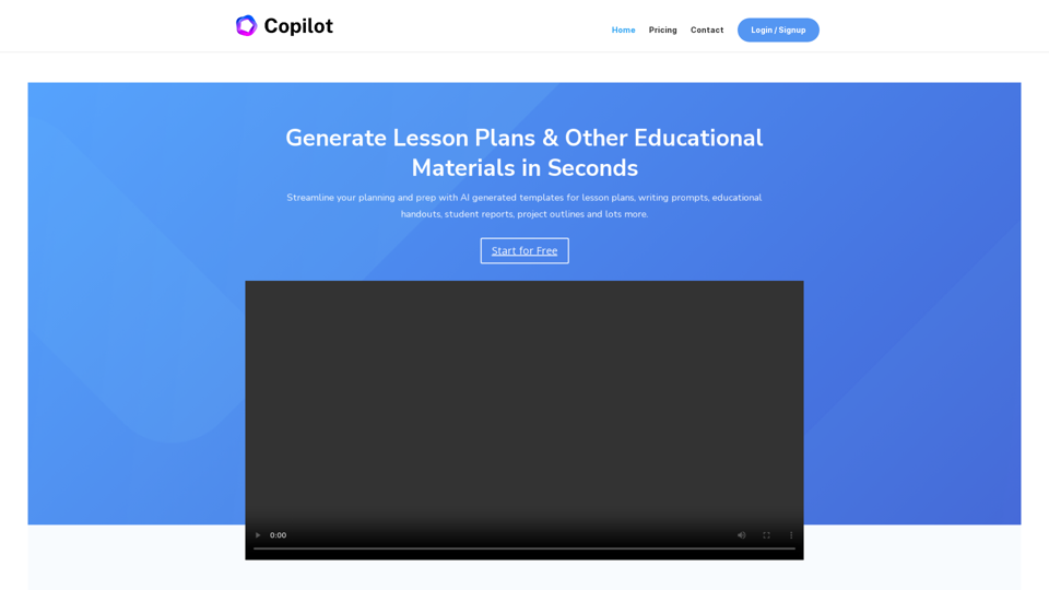 AI Lesson Planner - Education Copilot