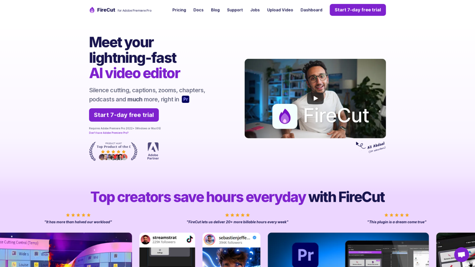 FireCut - Your Lightning-Fast AI Video Editor