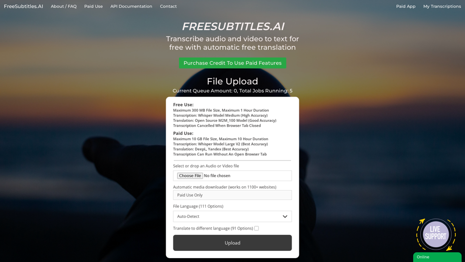 FreeSubtitles.Ai: Transcribe Audio and Video to Text for Free, Effortlessly