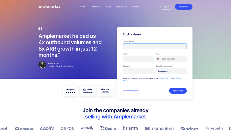 Request demo - Amplemarket
