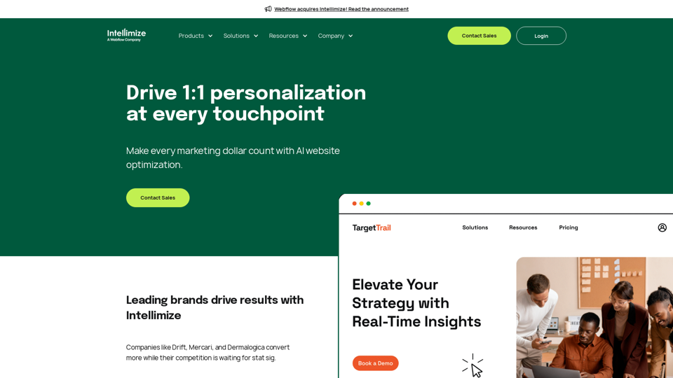 Intellimize | Website Optimization & Personalization