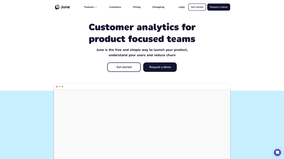 June - Customer analytics for B2B SaaS