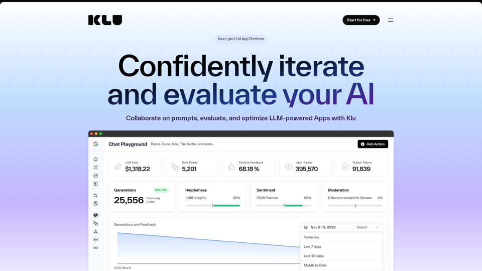 Design, Deploy, and Optimize LLM Apps with Klu — Klu.ai