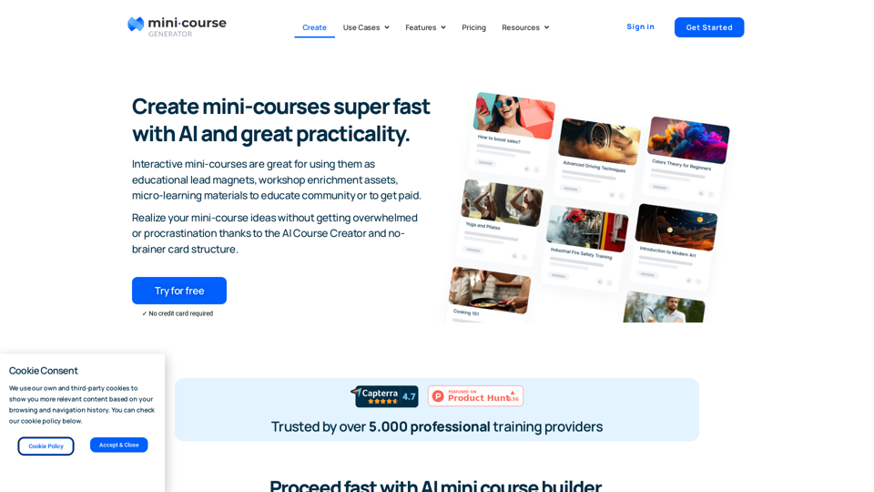 Create Mini Courses with Simplicity and AI | Mini Course Generator