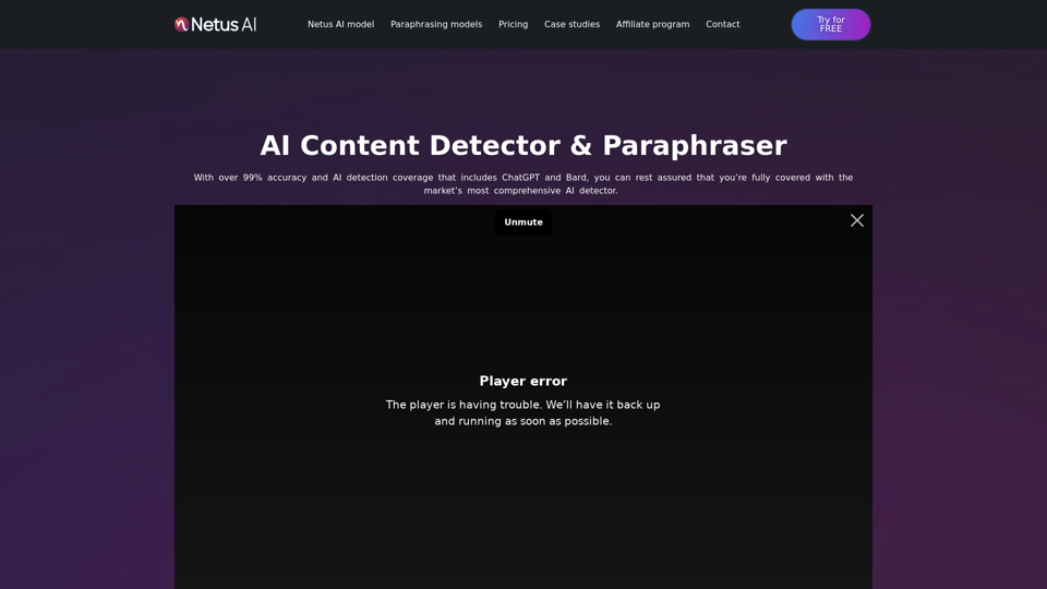 NetusAI Paraphrasing Tool | Undetectable AI Paraphraser