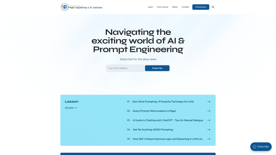 The Prompt Engineering Institute