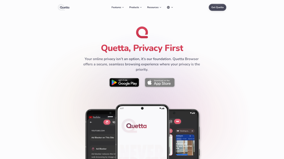 Quetta - Private Browser with Ad Blocker & Video Downloader