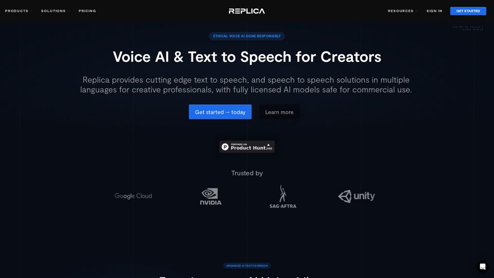 Voice AI and Text To Speech | Replica Studios