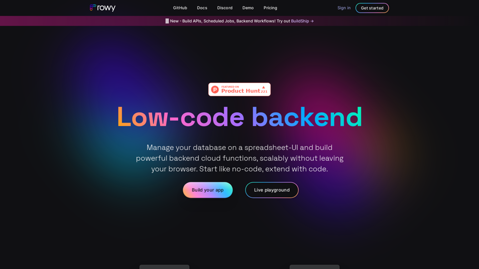 Rowy - Low-code backend on Google Cloud and Firebase