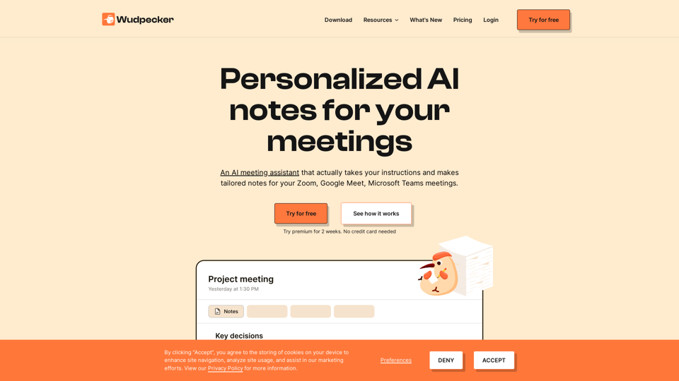 Wudpecker - Your AI Meeting Assistant