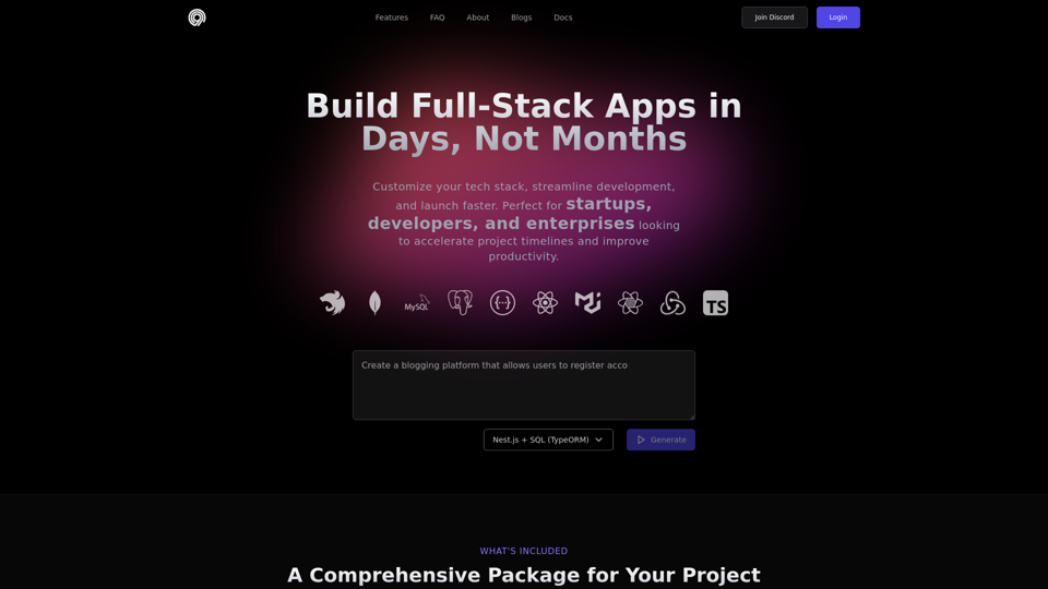 Code99 - Build Full-Stack Apps in Days, Not Months