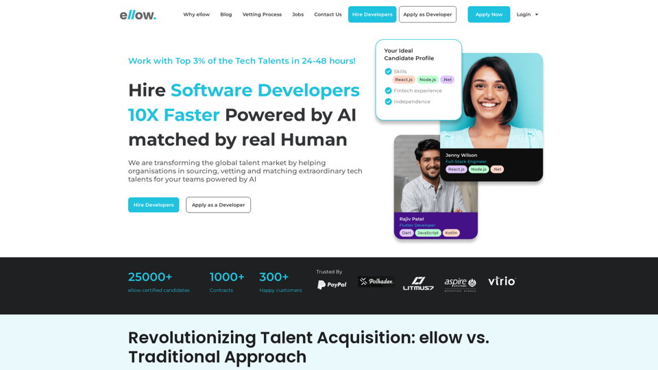 Hire Vetted Remote Developers & Programmers | Ellow