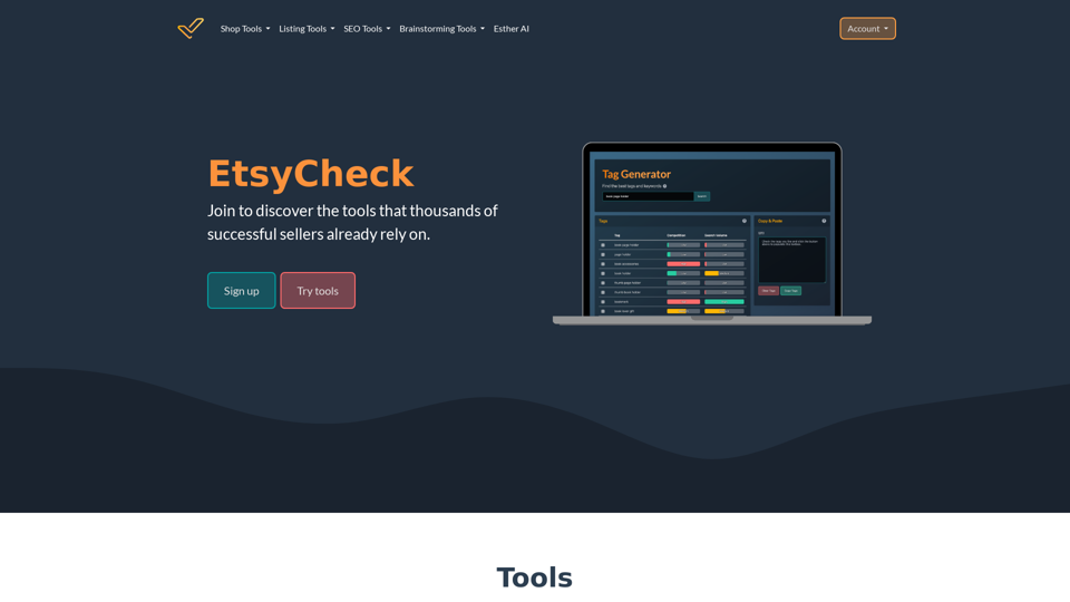 EtsyCheck | Powerful Tools for Etsy Sellers