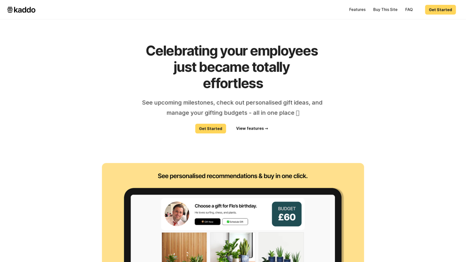 Kaddo - Better Employee Gifting