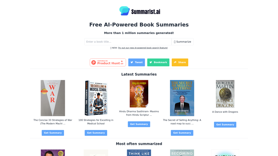 Summarist.ai - Free AI-Powered Book Summaries | Discover, Learn & Grow