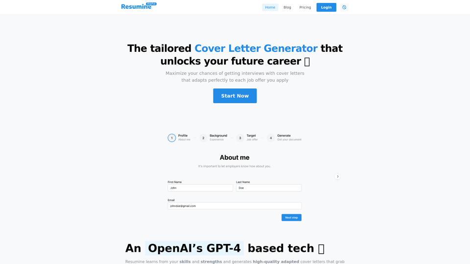 Build Free Custom Cover Letters faster than ever