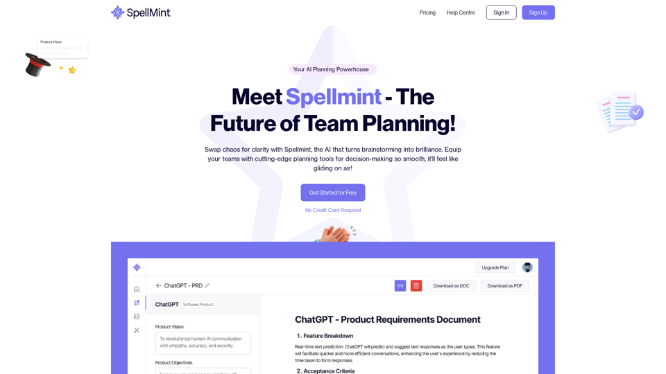 Spellmint | The Future of Team Planning