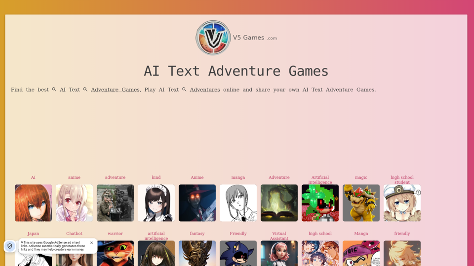 V5 Games AI Chat - Text Adventure Games