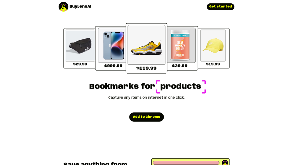 BuyLensAI - Bookmarks for products