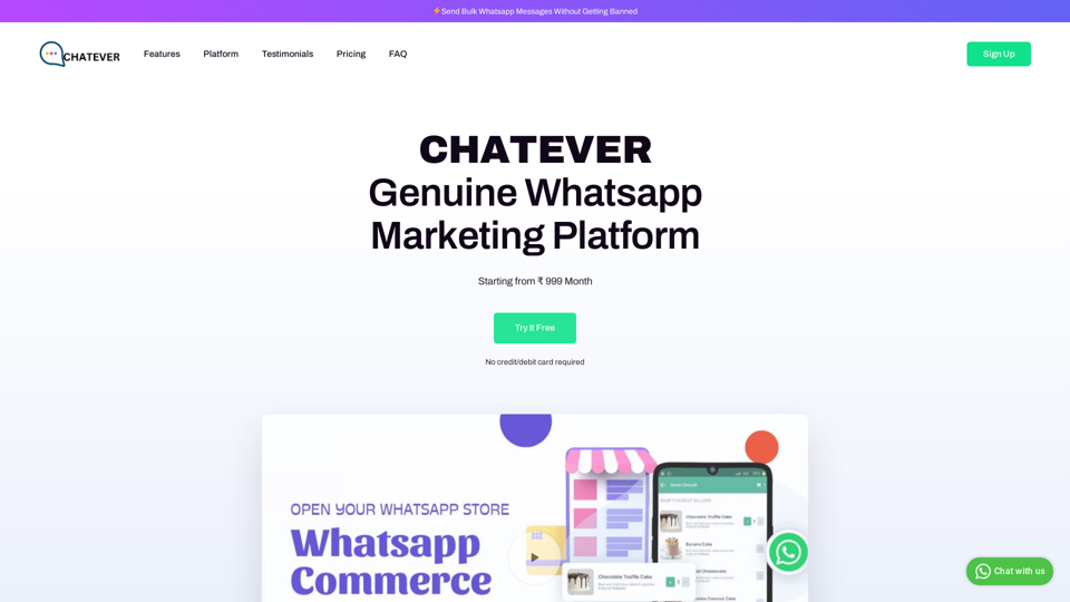 Chatever.cloud Genuine Whatsapp Marketing Software