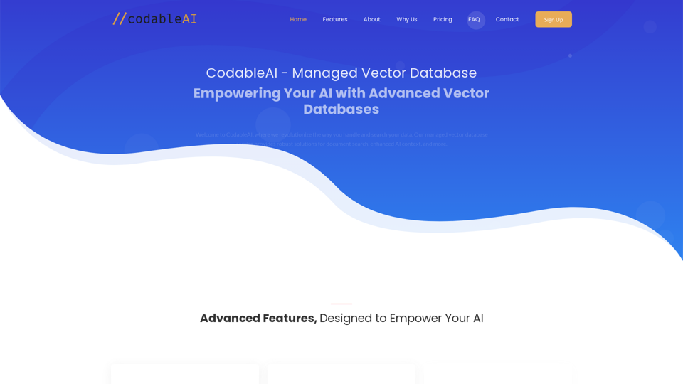 CodableAI - Leading Managed Vector Database Service