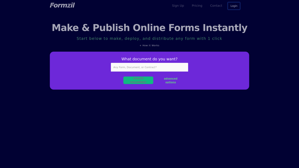 Formzil - Make & Publish Online Forms Instantly