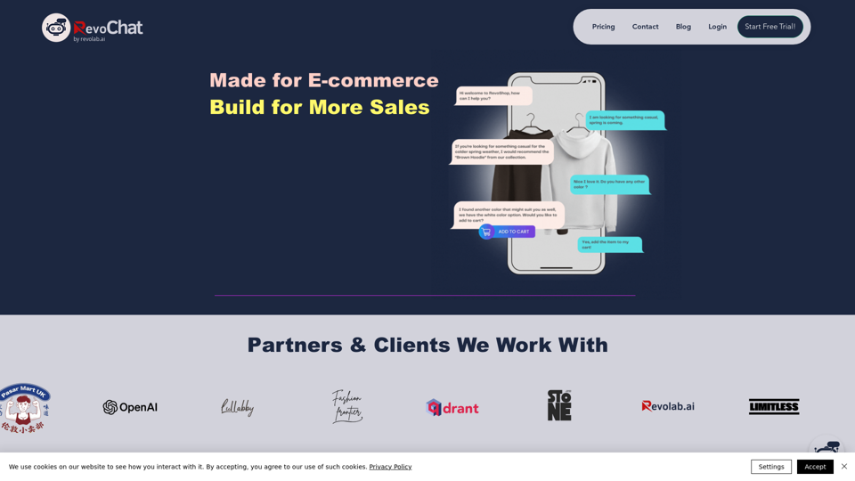 RevoChat | AI Sales Chatbot for Ecommerce