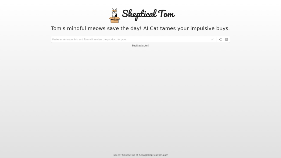 Skeptical Tom: AI Cat tames your impulsive buys